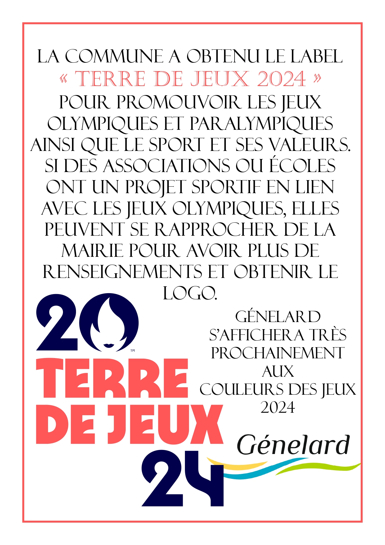 Génelard, Terre de jeux 2024