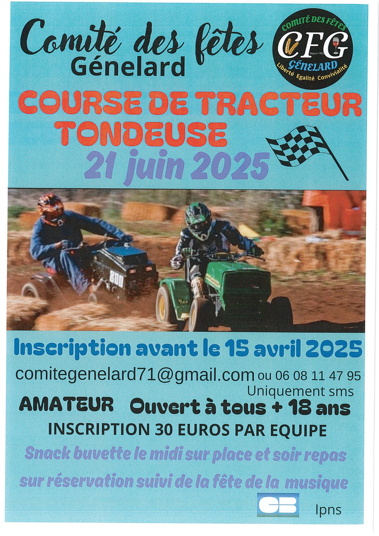 Course de tracteurs-tondeuses