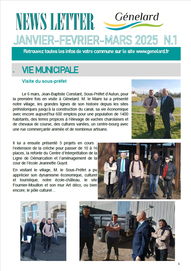 Première page newsletter